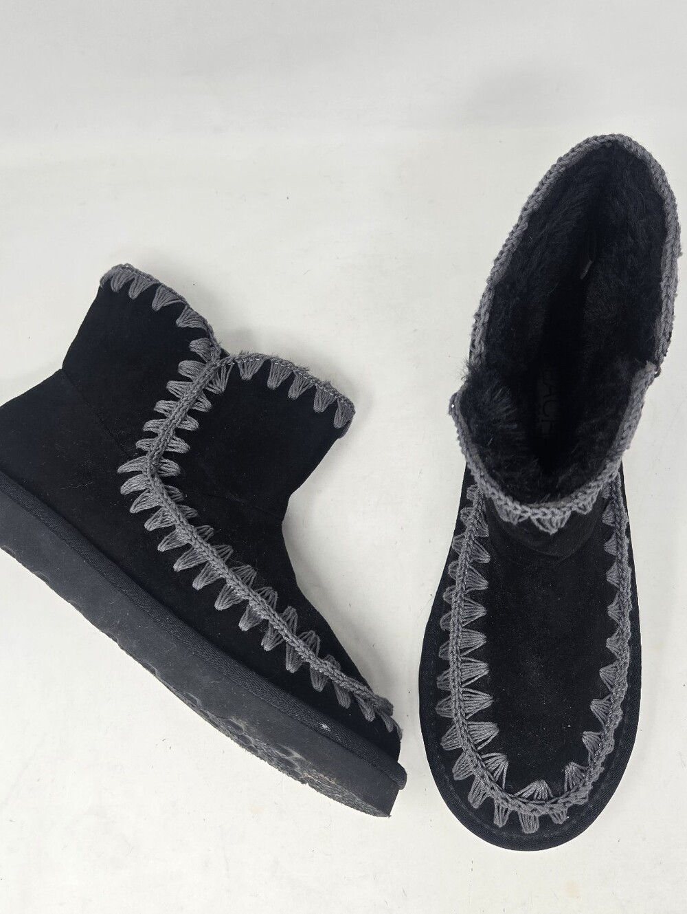 Beach by Matisse Black Suede Slip on Ankle Boots Women's Size 9M